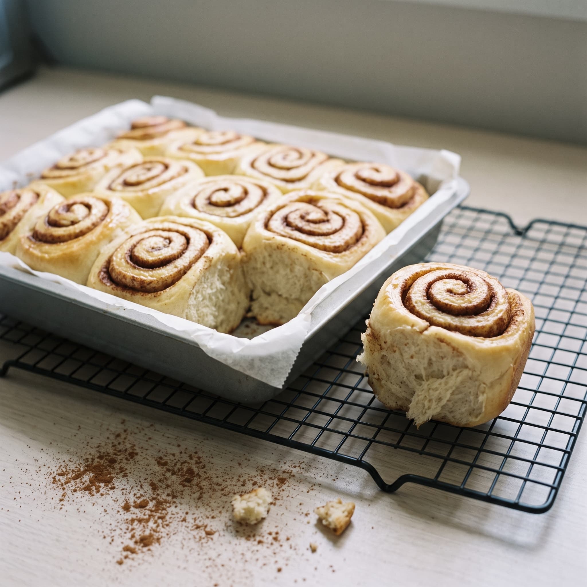 No Sugar Sourdough Cinnamon Rolls